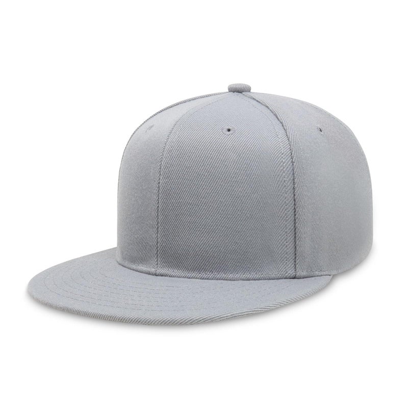 CHOK.LIDS Flat Bill Visor Classic Snapback Hat Blank Adjustable Brim High Top End Trendy Color Style Plain Tone Baseball Cap (Light Grey.) - Image 1